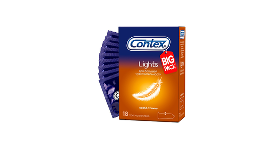 Презервативы Contex Lights особо тонкие 18 шт