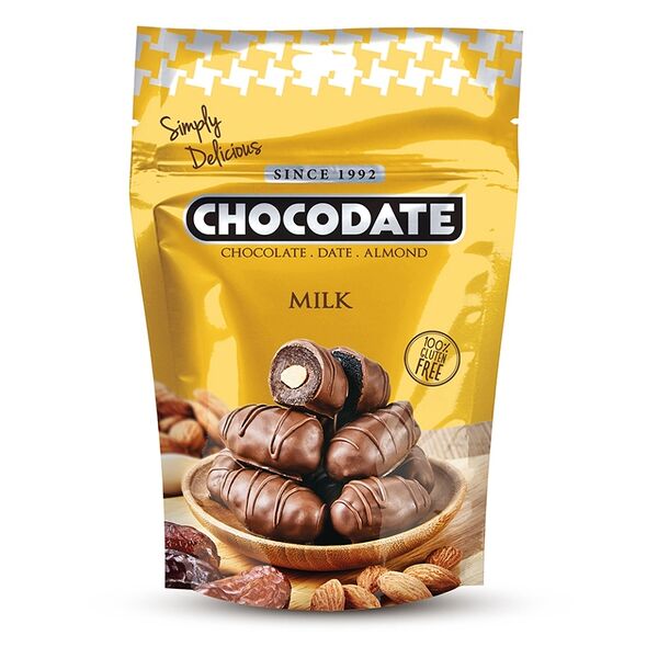 Конфеты Chocodate Финики с миндалем в молочном шоколаде 100г