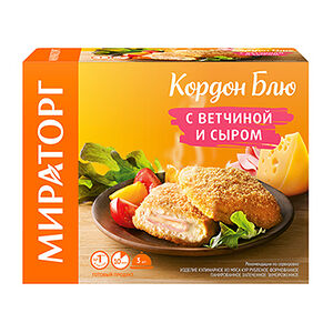 Кордон блю Мираторг с ветчиной и сыром 405г