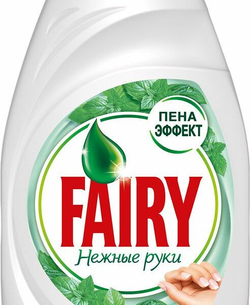 Средство для мытья посуды Fairy нежные руки, чайное дерево и мята