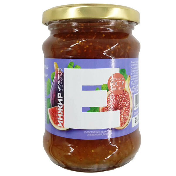 Инжир Европа 310 г дробленый с сахаром ст/б