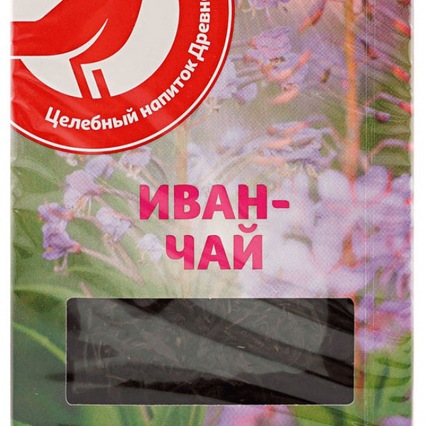 Чай травяной АШАН Красная птица Иван-чай листовой 100 г