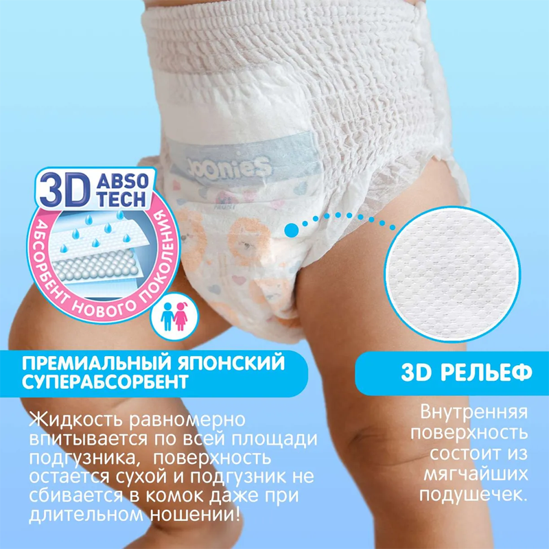 

Подгузники-трусики Joonies Premium Soft XL 12-17 кг 38 шт.