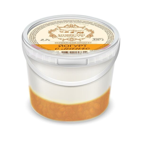 Йогурт Хозяйство Васильевой А.В. с манго, 2.7% 350 г