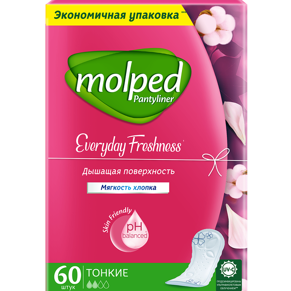 Прокладки ежедневные MOLPED Everyday freshness Нормал, 60шт