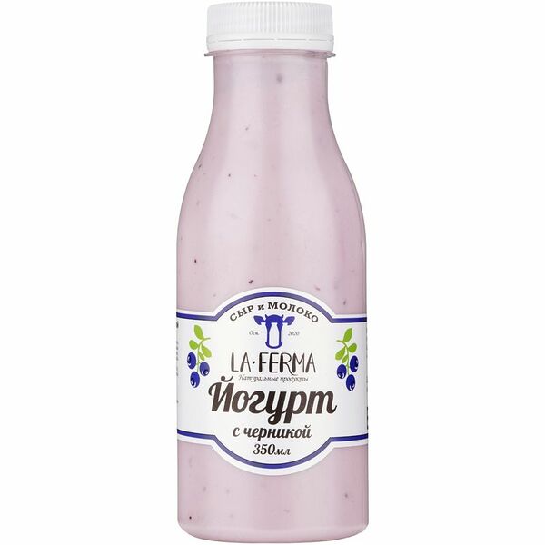 Йогурт La Ferma с фруктовым наполнителем Черника 3-4.5%