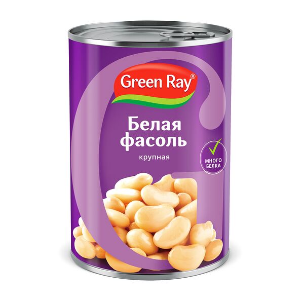 Фасоль белая Green Ray крупная 400г