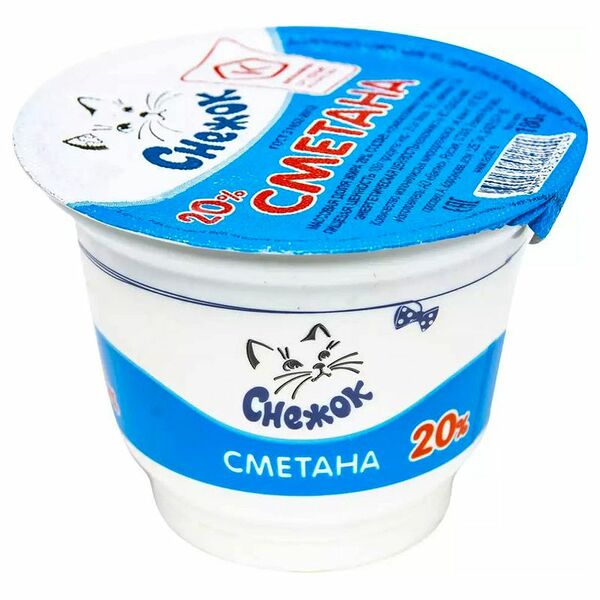 Сметана Снежок 20%, 180г