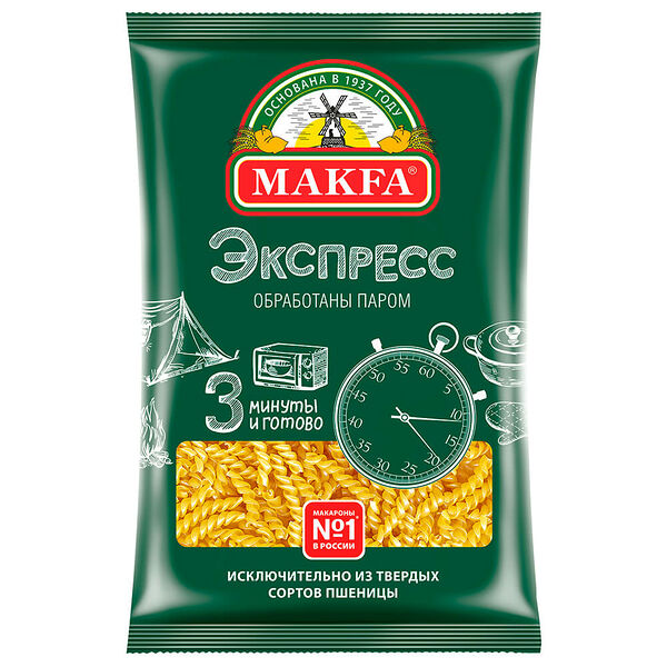 Макароны MAKFA 400г спиральки экспресс