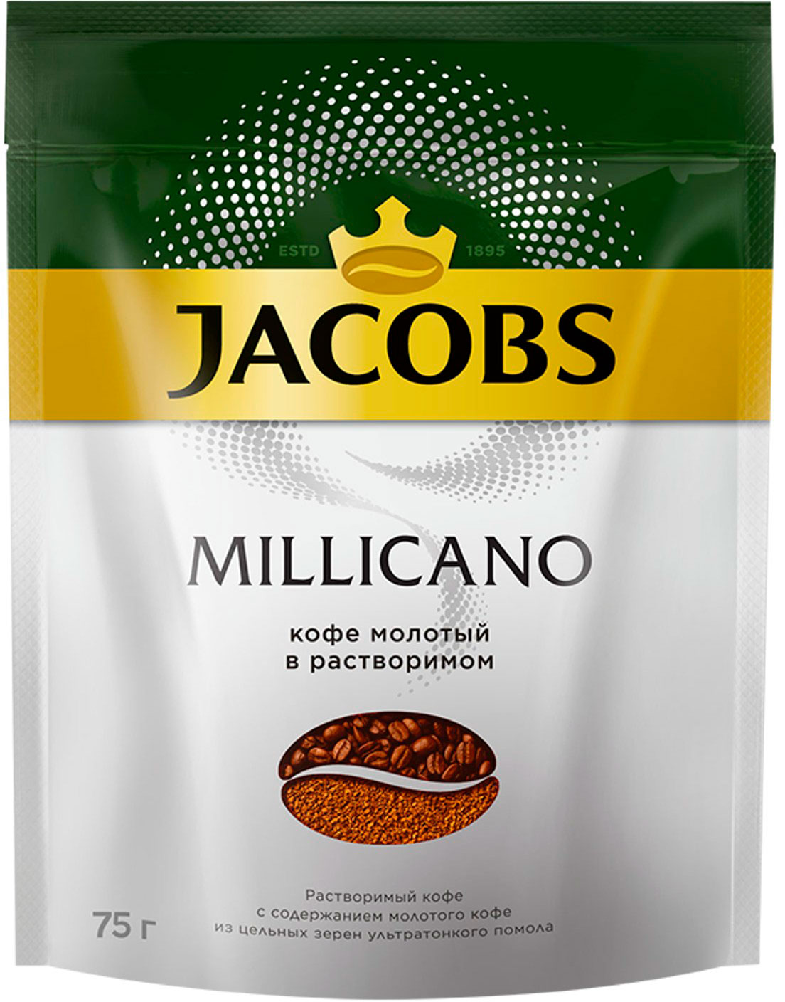 

Кофе молотый в растворимом Jacobs Millicano