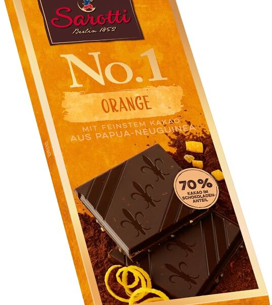 Шоколад Sarotti Горький No.1 с засахаренной цедрой апельсина 70% 100г