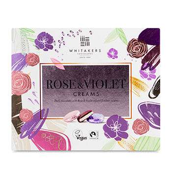 Набор шоколадных конфет с кремовой начинкой со вкусом розы и фиалки Whitakers Chocolates