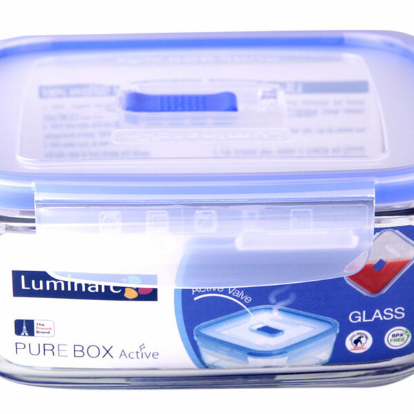 Контейнер стеклянный Luminarc Purebox Active квадратный 1.22л