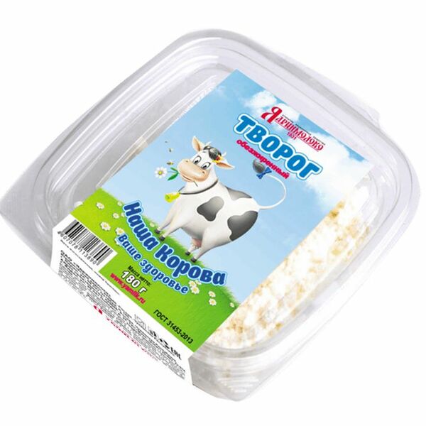 Творог Наша Корова обезжиренный 0%