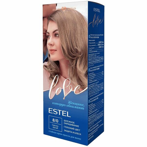 Крем-краска Estel Love стойкая для волос 8/0 светло-русый