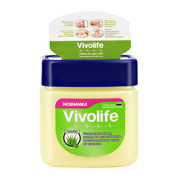 Вазелин для лица и тела Vivolife с алоэ вера 61 мл