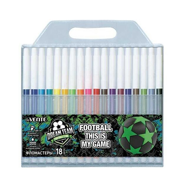 Фломастеры deVENTE 18цв Football арт 5082321 пл/уп