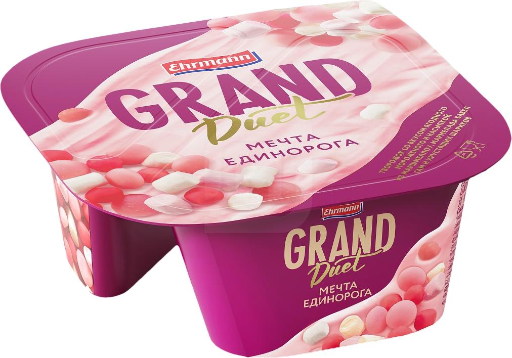 

Творожный десерт Grand Duet Мечта Единорога со вкусом ягодного мороженого 5.5%