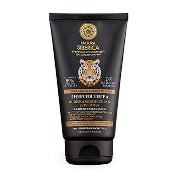 Скраб для лица Natura Siberica Энергия тигра 150 мл освежающий на диких травах тайги для мужчин