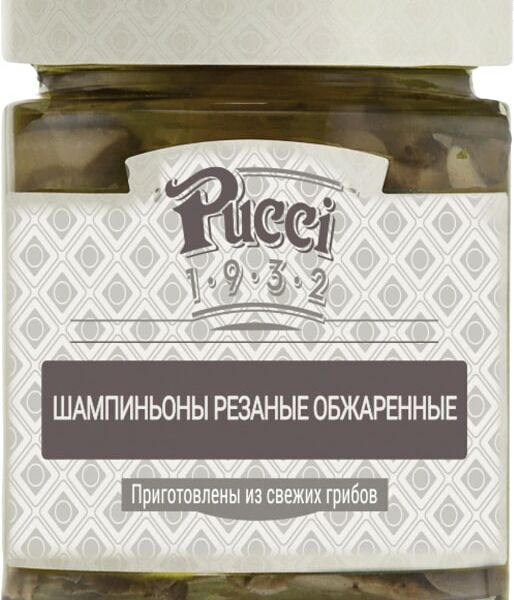 Шампиньоны Pucci резаные ообжаренные 200г