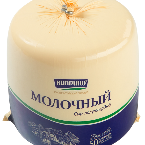 Сыр полутвердый Киприно Молочный 50% БЗМЖ весовой