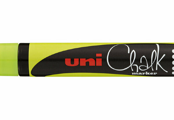 Маркер на меловой основе Chalk 1.8-2.5мм пулев нак флуоресц желтый Mitsubishi Pencil