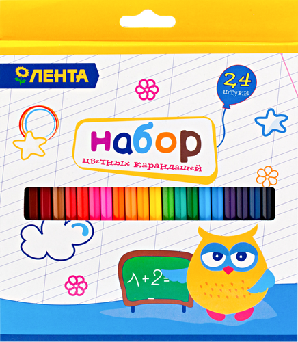 

Карандаши Лента цветные 24 шт