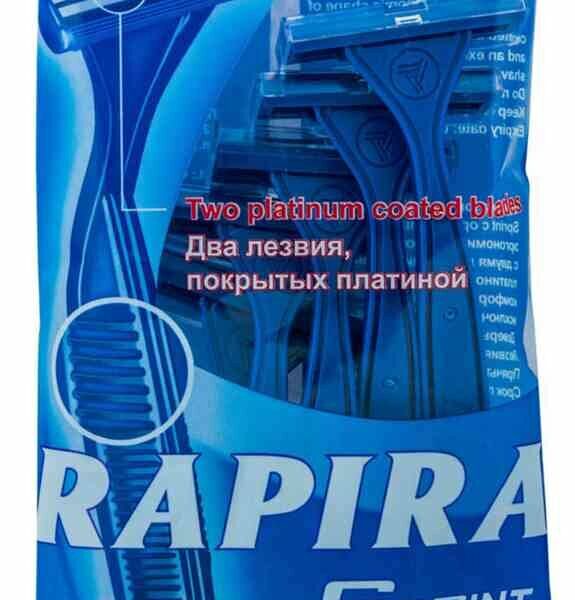 Бритвенный станок мужской Rapira Sprint одноразовый 2 лезвия, 5 шт.