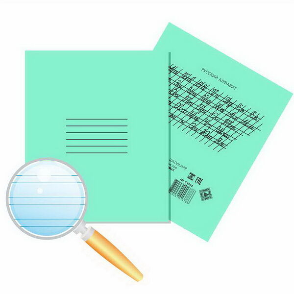 Тетрадь школьная 12л узкая линия (вид 3) з.№2324-17