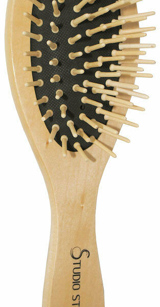 Щётка для волос Лотос средняя с деревянными зубьями ТМ Studio Style (Студио Стайл)