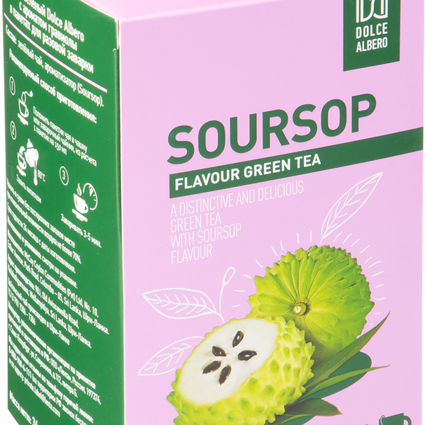 Чай зеленый DOLCE ALBERO с ароматом гравиолы, 20пак