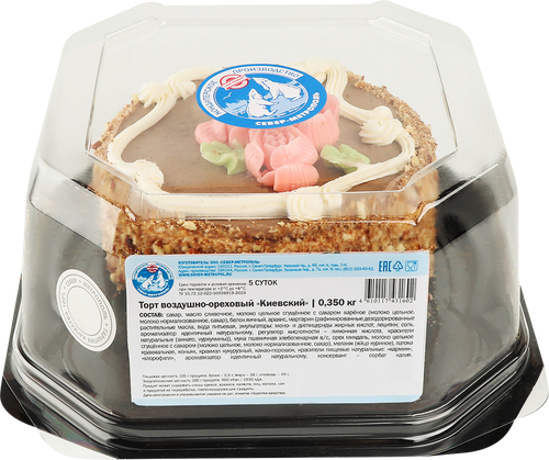 

Торт Север-Метрополь Киевский воздушно-ореховый 350 г