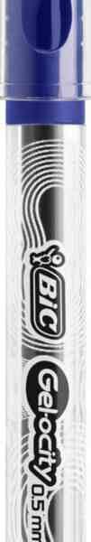 Ручка Bic Гелевая Gelocity Stic 0.5 синяя K30, полупрозрачный корпус 