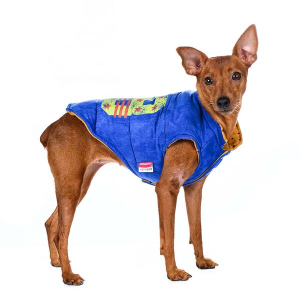 Куртка двухсторонняя для собак 68 3XL синий (унисекс)