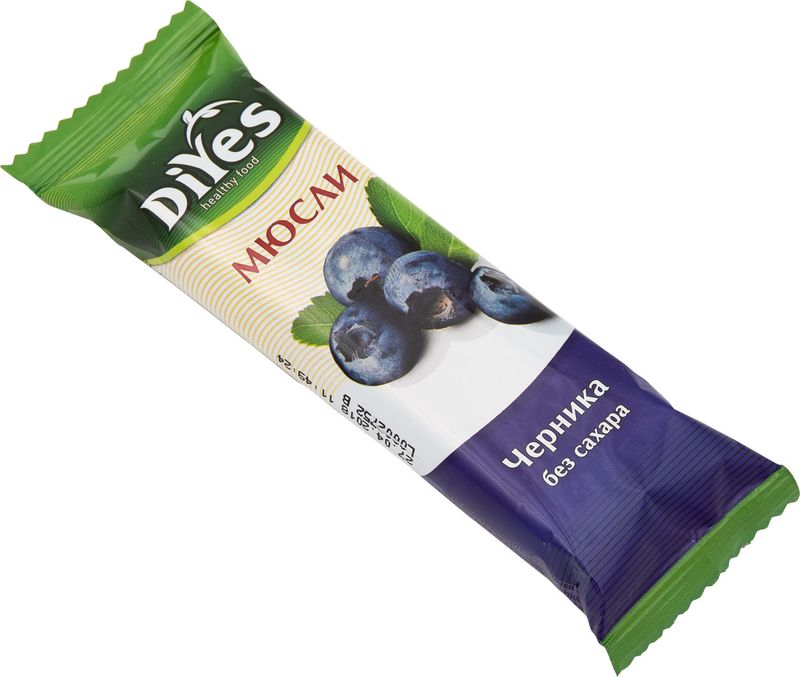 

Батончик-мюсли DiYes Черника без сахара 25 г