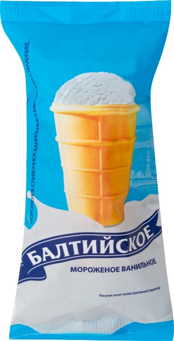 

Мороженое Балтийское ванильное в вафельном стаканчике 70 г
