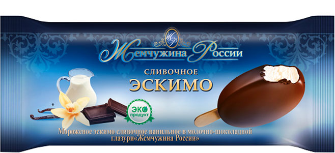 

Мороженое Жемчужина России эскимо сливочное ванильное