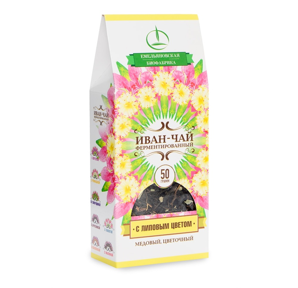 

Иван-чай Емельяновская Фабрика ферментированный с липовым цветом 50 г