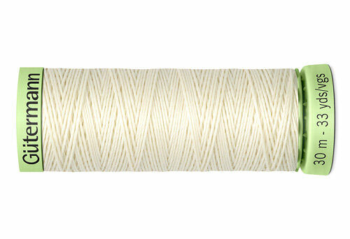 744506 Нить Top Stitch для отстрочки, 30м, 100% п/э Gutermann(001 молочный)
