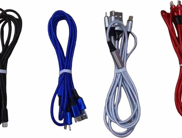 Кабель для зарядки 3-в-1 в тканевой оплетке 1.5А 1.2м в ассортименте 1шт.