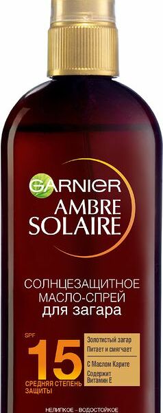 Масло для загара Garnier Ambre Solaire SPF 15 водостойкое с маслом карите
