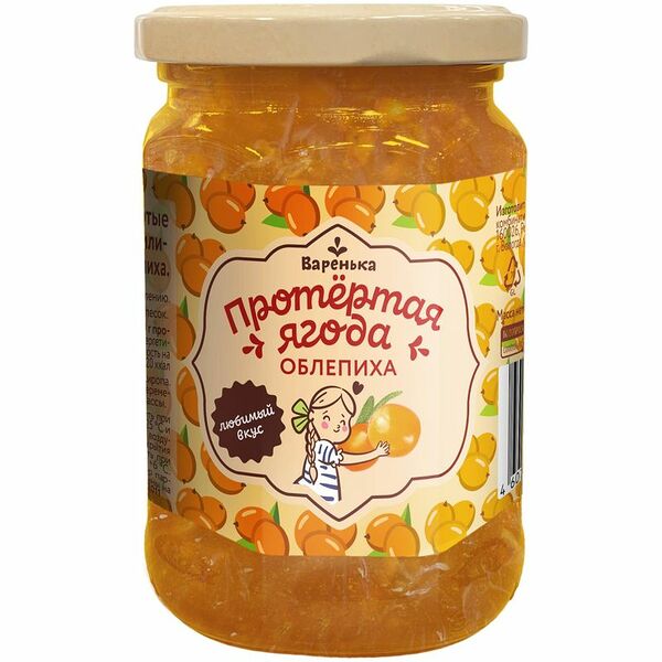 Облепиха Варенька протертая, 340г