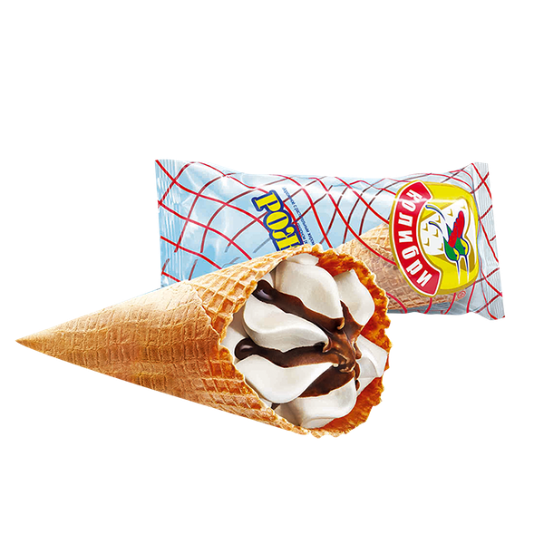 Мороженое Лакомство Колибри ванильное сахарный рожок 100г