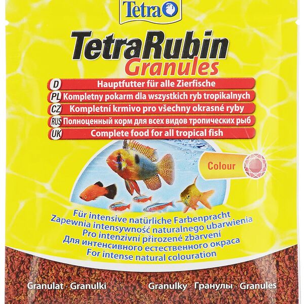 Корм TetraRubin Granules гранулы для улучшения окраса всех видов рыб 15г