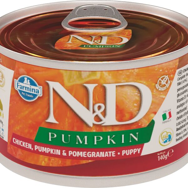 Farmina N&D Dog Pumpkin Puppy Mini консервы для щенков мелких пород Курица, тыква и гранат