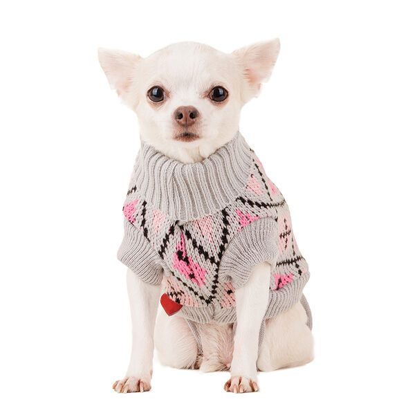 Свитер для собак 25см S серый (унисекс)