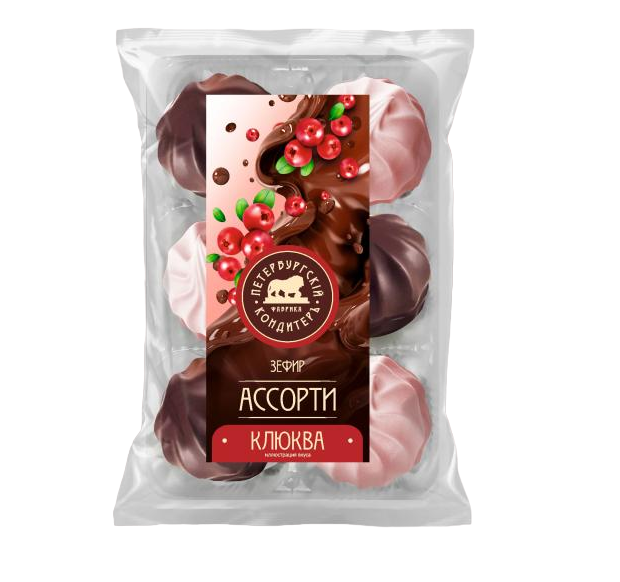 

Зефир Петербургский Кондитеръ Ассорти клюква в глазури 350 г