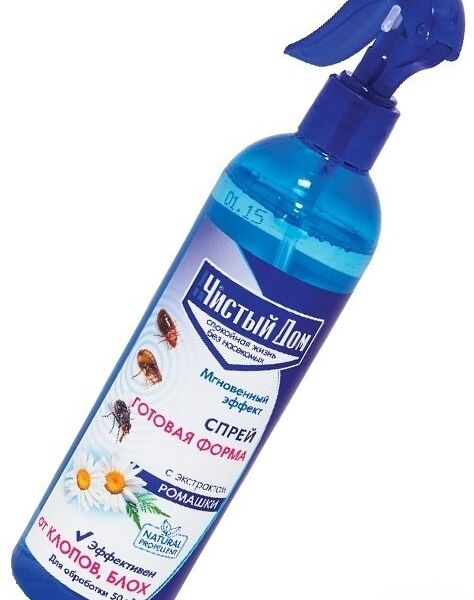Спрей от клопов и блох Чистый дом с экстрактом ромашки