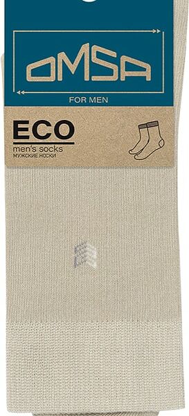 Носки мужские Omsa Eco с рисунком светло-серые Размер 39-41