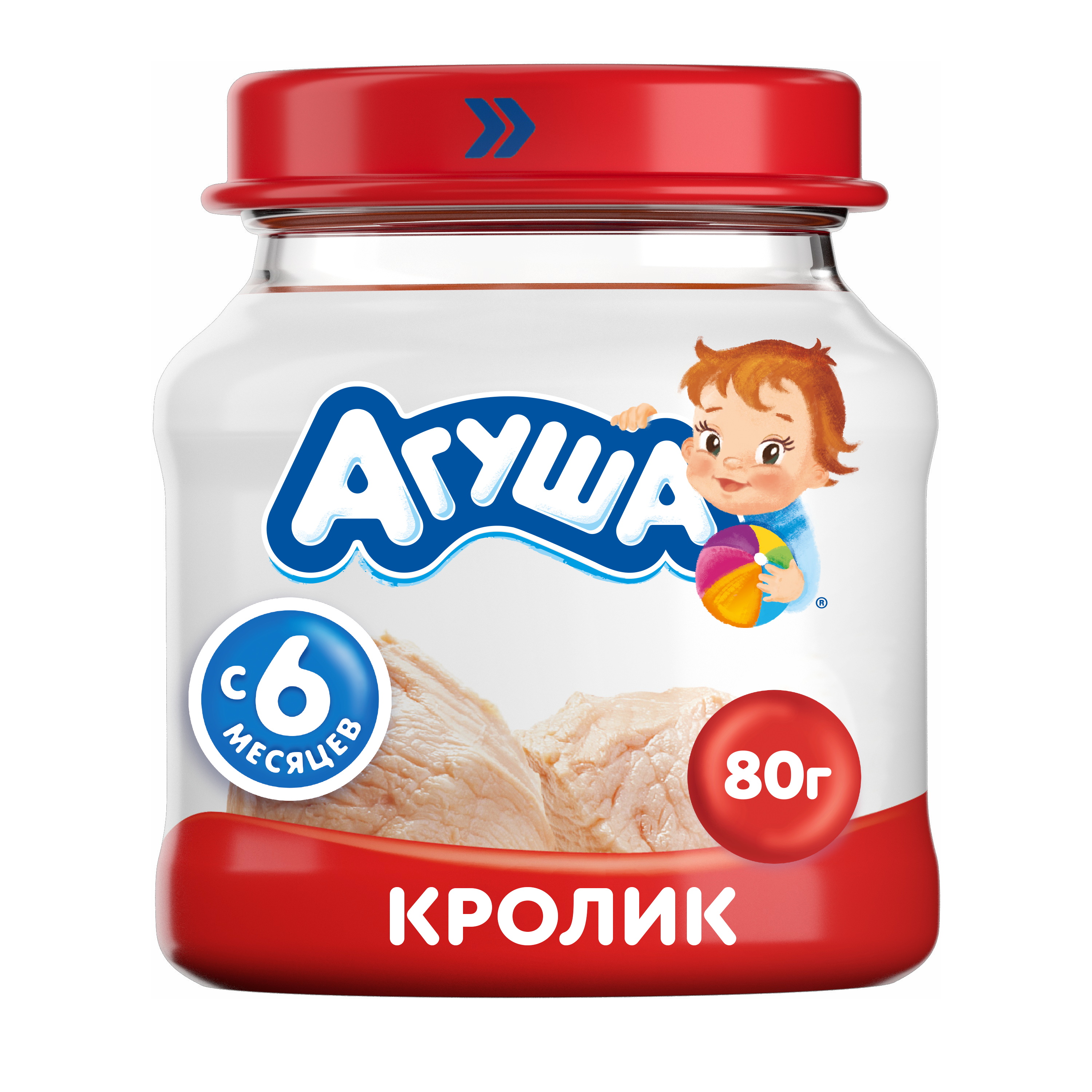 

Пюре мясное Агуша Кролик, с 6 месяцев 80 г